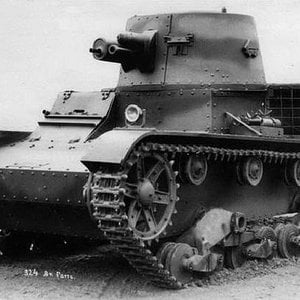 A Polish Vickers E "one turret" light tank