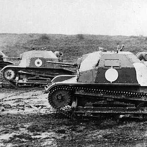 Polish scout tankettes  at military manoeuvres