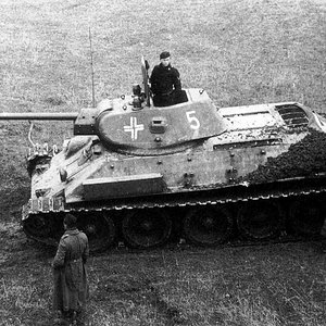 A captured T-34,  1941