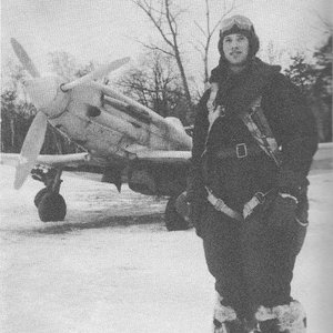 A sovet pilot of a MiG-3, Moscow front, the winter 1941/42