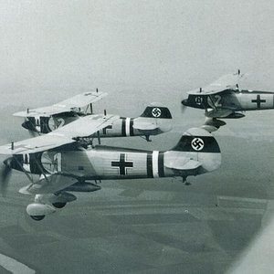 Heinkel He-51 in flight