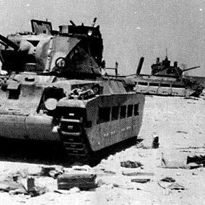 A-12 Matilda II destroyed  at Tobruk