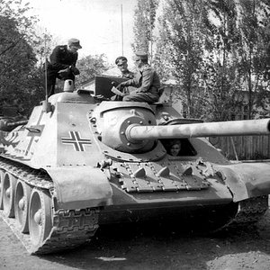 SU-85, captured and used by Germans , 1944