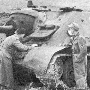 SU-85 damaged