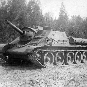 SU-122-III, the general view, port side, trials, 1943 (2)