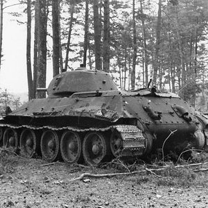 T-34/76 model 1940 damaged, Lithuania 1941