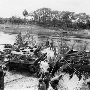 StuG III across a river