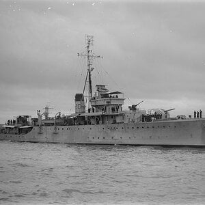 HMAS Swan (II), a Grimsby-class sloop, circa 1946