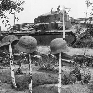 T-35 soviet heavy tank damaged 1941