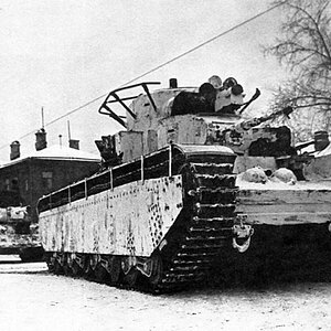 T-35 soviet heavy tank  and T-34, Moscow front , 1941/1942