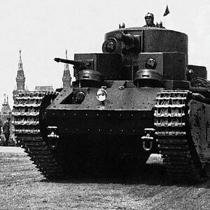 T-35-2 soviet heavy tank in Moscow, 1933