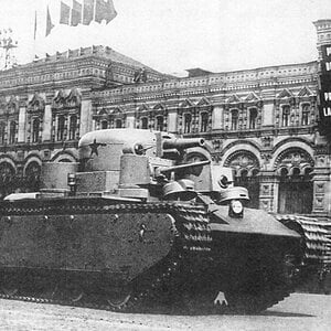 T-35-1 soviet heavy tank in Moscow 1933