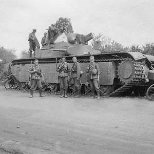 T-35 soviet heavy tank no. 234-42, 68 Tank Regiment , near Lvov,  1941