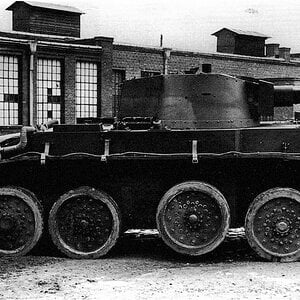 The prototype of the Polish  cruiser tank  PZInż 10 TP  without tracks,  1938 (2)