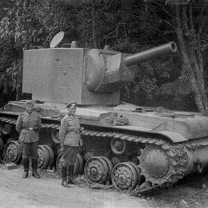 KV-2 heavy tank captured , 1941