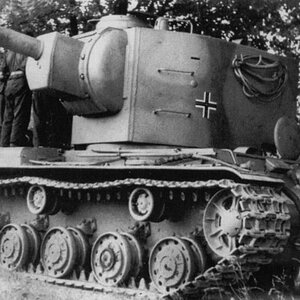 KV-2 heavy tank captured and tested by Germans