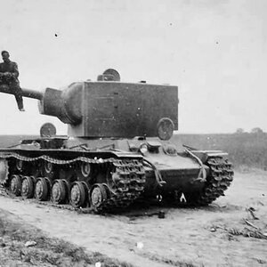 KV-2 soviet heavy tank abandoned in 1941