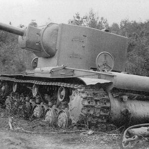 KV-2 heavy tank knocked out in  1941 (2)