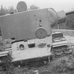 KV-2 heavy tank knocked out in  1941 (1)