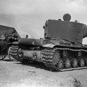 KV-2  heavy tank, 1941, the rear view