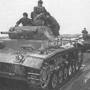The captured German PzKpfwIIIs and StuG IIIs, 1942