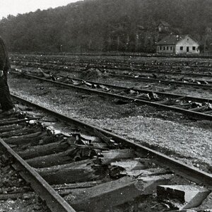The destroyed railways, Belgrad, 1944