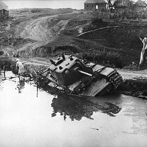 KV-1 heavy tank damaged near Orel , 1941