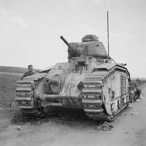 A French heavy tank Char B1-bis no. 270, France, 1940 (1)