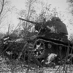 T-26 hidden in woods near Moscow,  1941 (2)