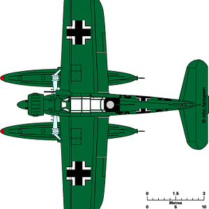 Arado 96 seaplane from above