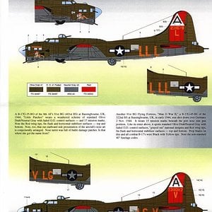 B-17G-25-BO, 91st BG, 8th AF USAAF, Bassignbourne, UK, 1944