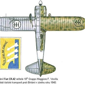 Fiat Cr.42, pilot F.Vosillo, Battle of Britain, 1940
