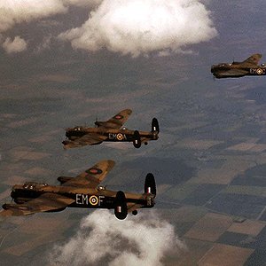 Lancasters in formation, 207 sqn, Bottesford, U.K.