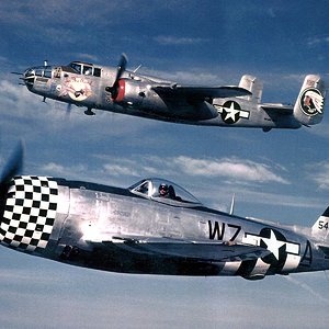 A P-47D & B-25J