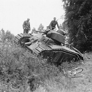 A French heavy tank Char B1-bis no. 293 "Tananarive", France 1940