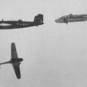 B-25 interception by Ki-43