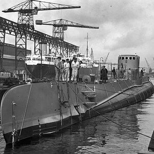 ORP Sęp launched at the Vlissingen shipyard,  1938