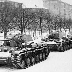 KV-1 heavy tanks, Moscow, 1941
