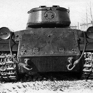 IS-2 heavy tank prototype, Chelyabinsk factory, 1943, back view