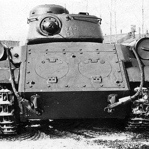 IS-1 (KV-13) heavy tank, Chelyabinsk factory, 1943, back view