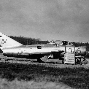 Lim-2 ( MiG-15Bis ) of the Polish AF, Bornholm Island, March 1953 (1)