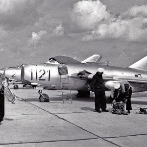 Lim-2 "Red 1121" of the 34th Fighter Regiment of the Polish Navy.