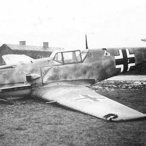 A brand-new Bf-109E-7 crashed