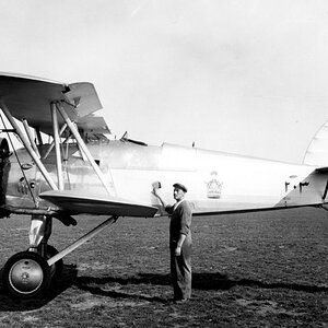Hawker Fury no.203 of the  IIAF, powered by the Bristol Mercury engine