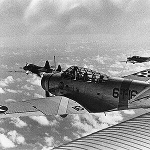 Douglas TBD-1 Devastators of the VT-6 squadron