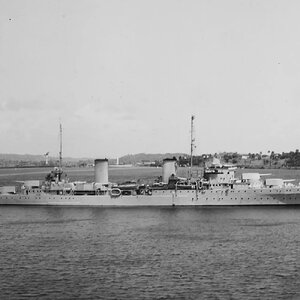 HMAS Perth light cruiser, the Gatun Lake, Panama Canal, 1940