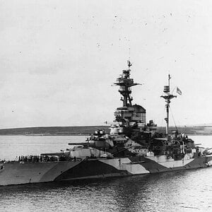 The soviet battleship Arkhangelsk (ex HMS Royal Sovereign, the Revenge-class), 1944 (1)