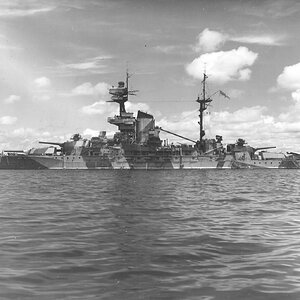 HMS Revenge, the R-class battleship, 1942