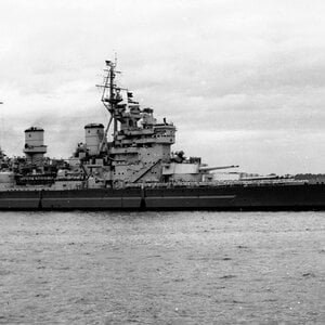 The HMS King George V battleship, 1946