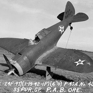 Republic P-43A Lancer damaged